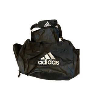 Adidas Defender Medium 20"x12"x10" Black Duffel Gym Bag